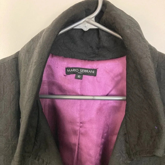 MARIO SERRANI Sz 10 Textured Fabric Jacket Italy Bubble Sleeve Statement Piece - Picture 4 of 8